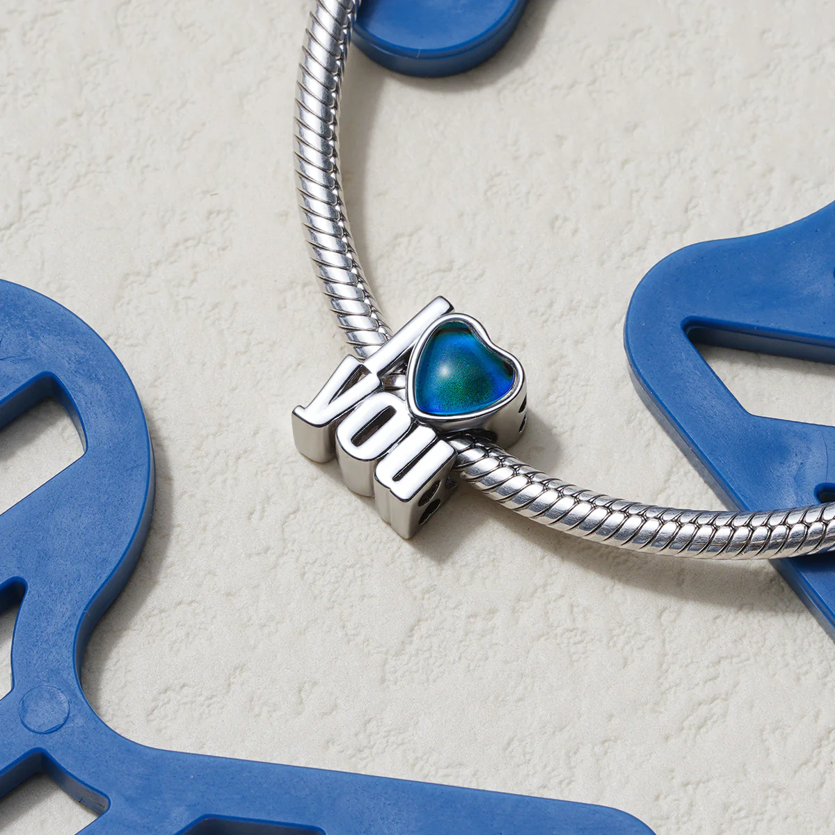 Gnoce Magic "I Love You" Mood Charm Platinum-plated Silver Blend - Image 4