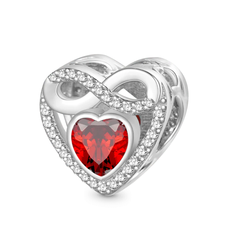 Gnoce Infinite Love Heart Birthstone Charm - Image 2