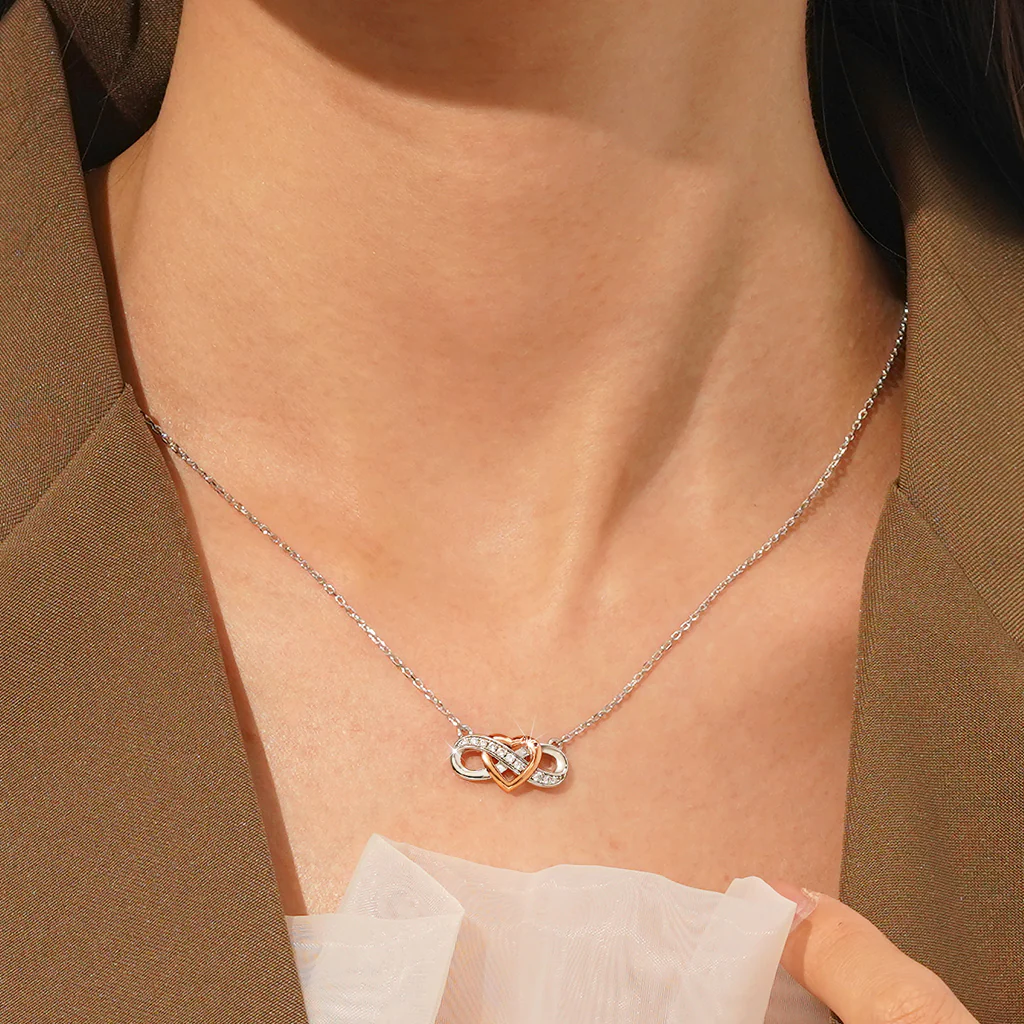 Gnoce Sparkling Infinite Love Engravable Necklace - Image 6