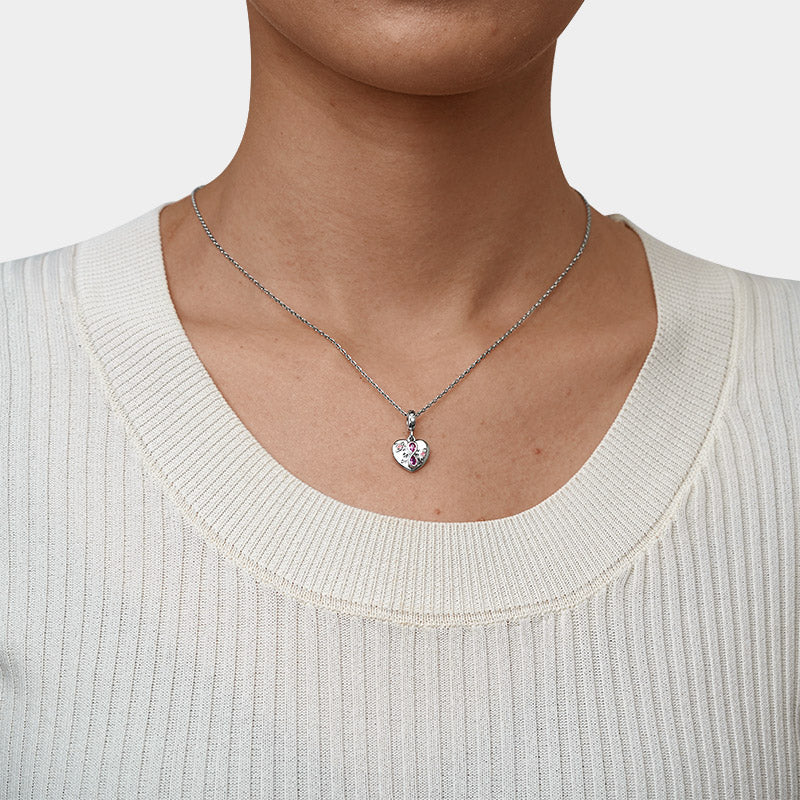 Gnoce Infinite Love Heart Charm Platinum-plated Silver Blend - Image 7