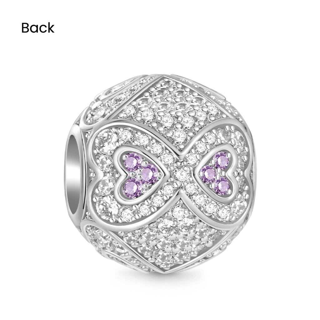 Gnoce Infinite Love Birthstone Charm Platinum-plated Silver Blend - Image 2