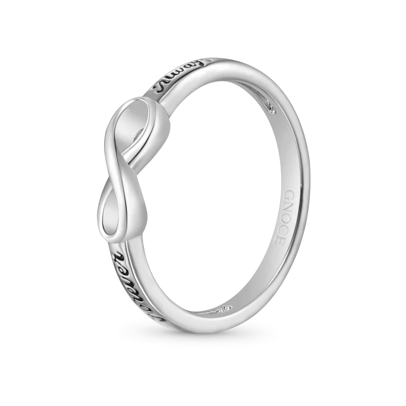 Gnoce "Forever and Always" Infinite Love Ring Platinum-plated Silver Blend - Image 2
