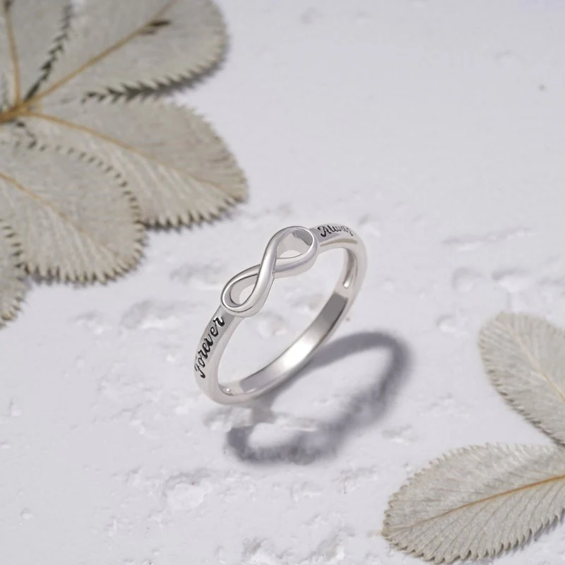 Gnoce "Forever and Always" Infinite Love Ring Platinum-plated Silver Blend - Image 3