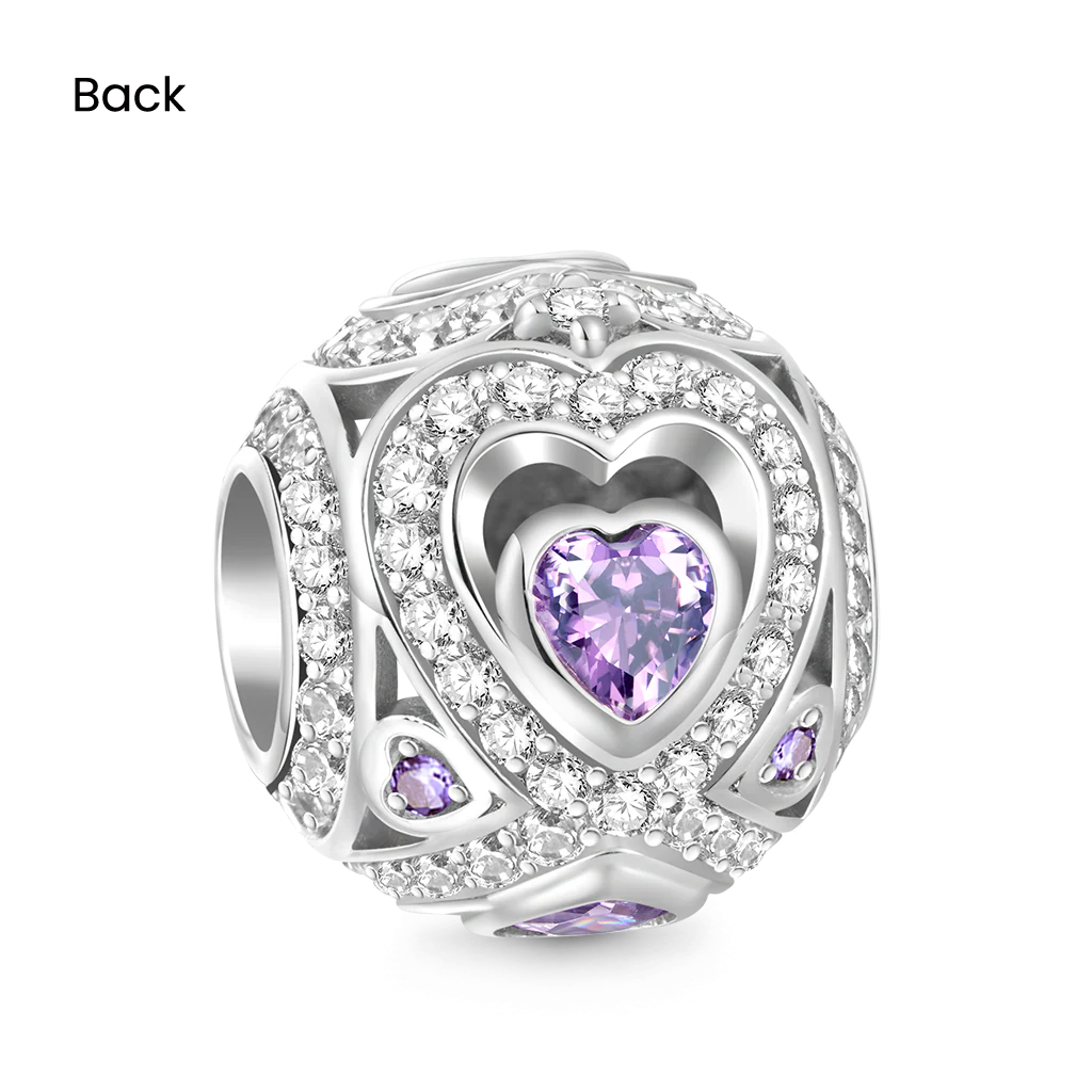 Gnoce Infinite Love Birthstone Charm Platinum-plated Silver Blend - Image 2