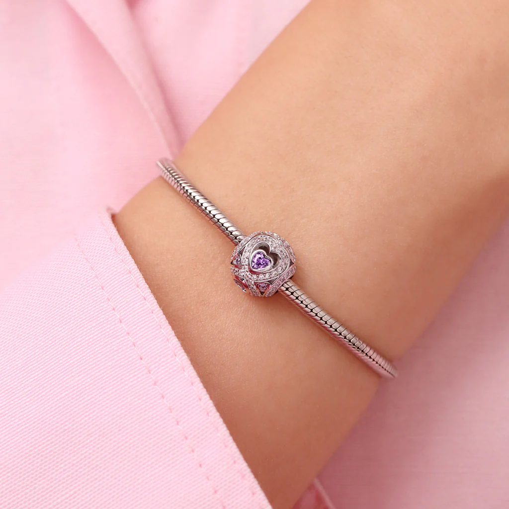 Gnoce Infinite Love Birthstone Charm Platinum-plated Silver Blend - Image 5