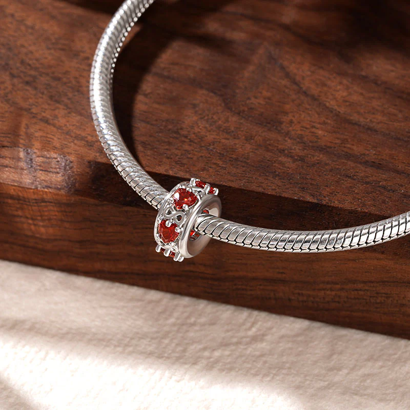Gnoce Shimmering Infinite Love Stopper Charm Platinum-plated Silver Blend - Image 3