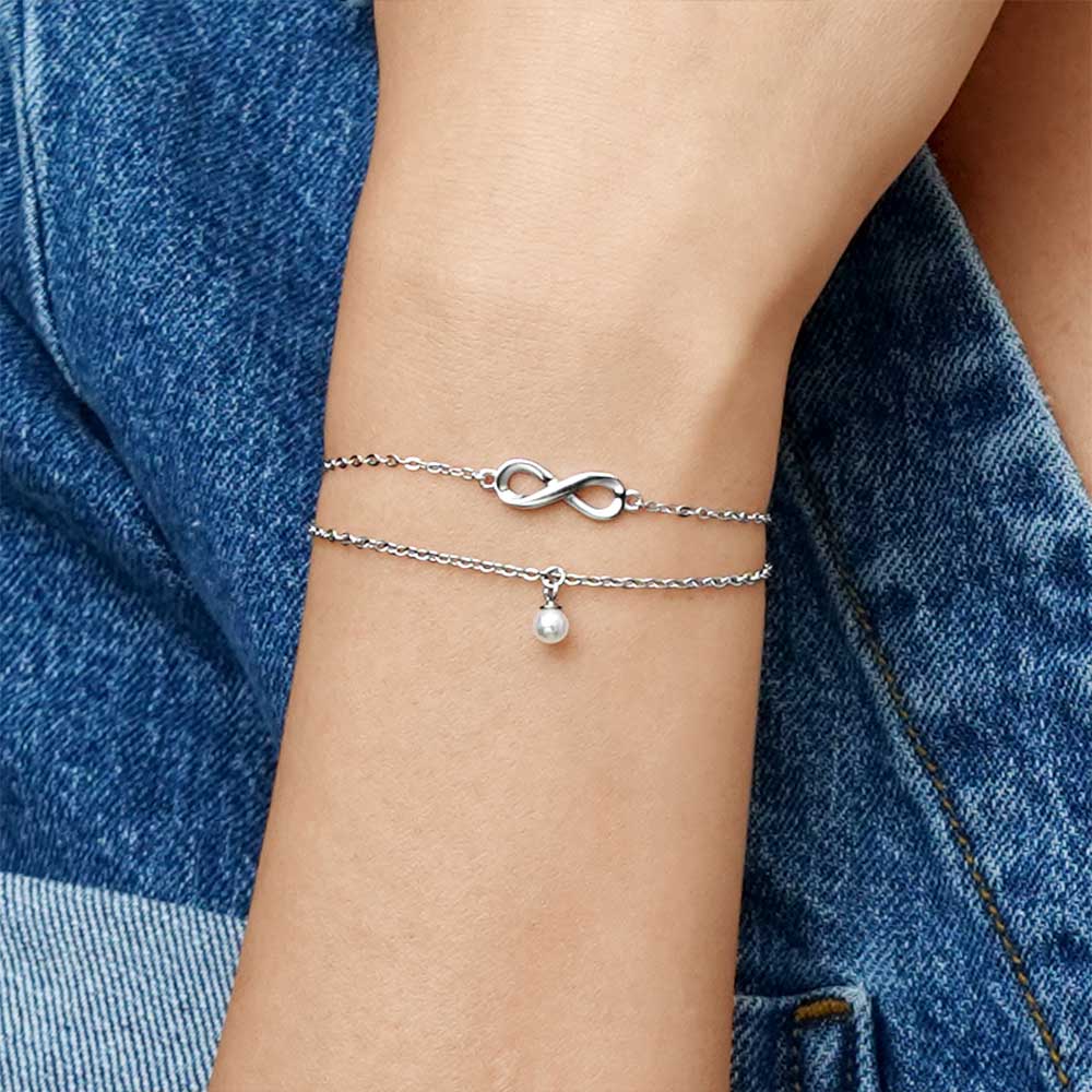 Gnoce Infinity Love Pearl Bracelet - Image 5