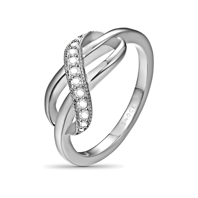 Gnoce Infinity Ring Platinum-plated Silver Blend - Image 2