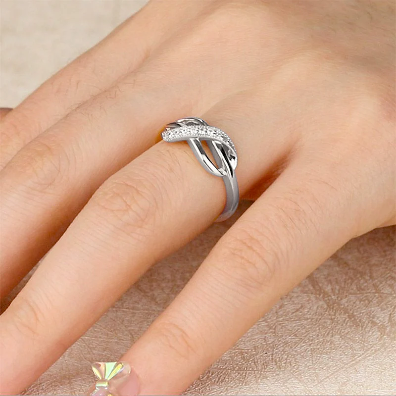 Gnoce Infinity Ring Platinum-plated Silver Blend - Image 3