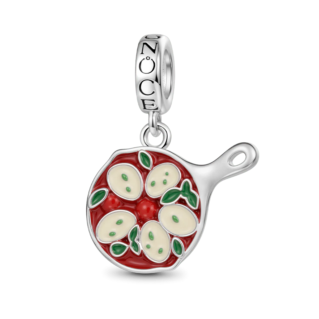 Gnoce Italian Dumpling Charm Platinum-plated Silver Blend
