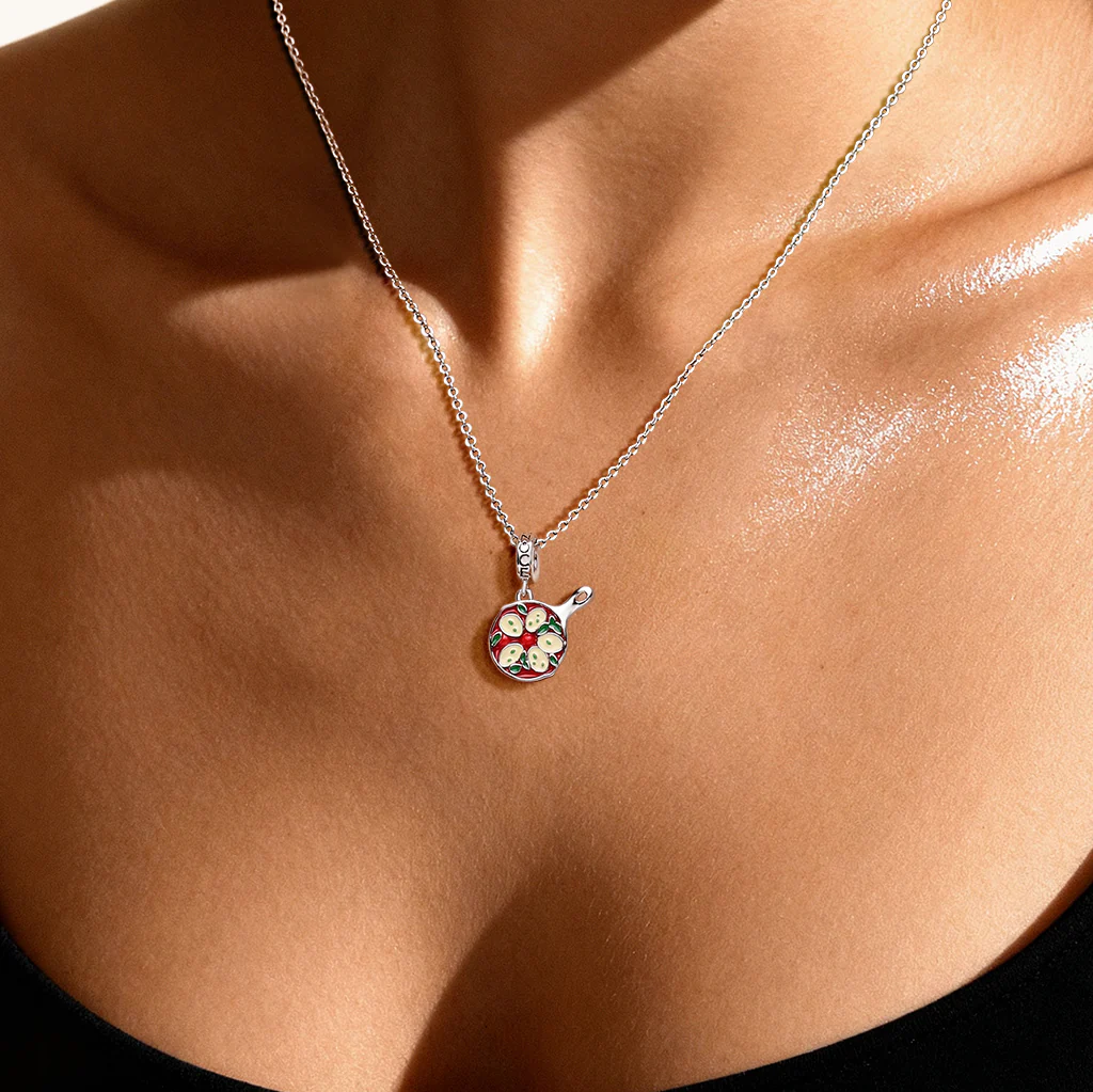 Gnoce Italian Dumpling Charm Platinum-plated Silver Blend - Image 2