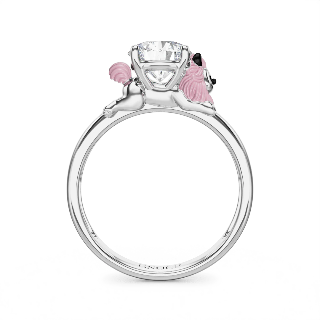 Gnoce Jinx Monster Embraces Moissanite Ring Platinum-plated Silver Blend - Image 4
