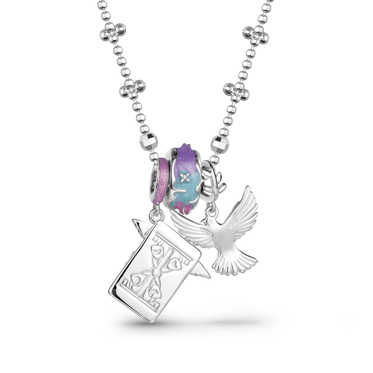 Gnoce Peace Dove and Judgement Tarot Pendant Necklace Set - Image 6