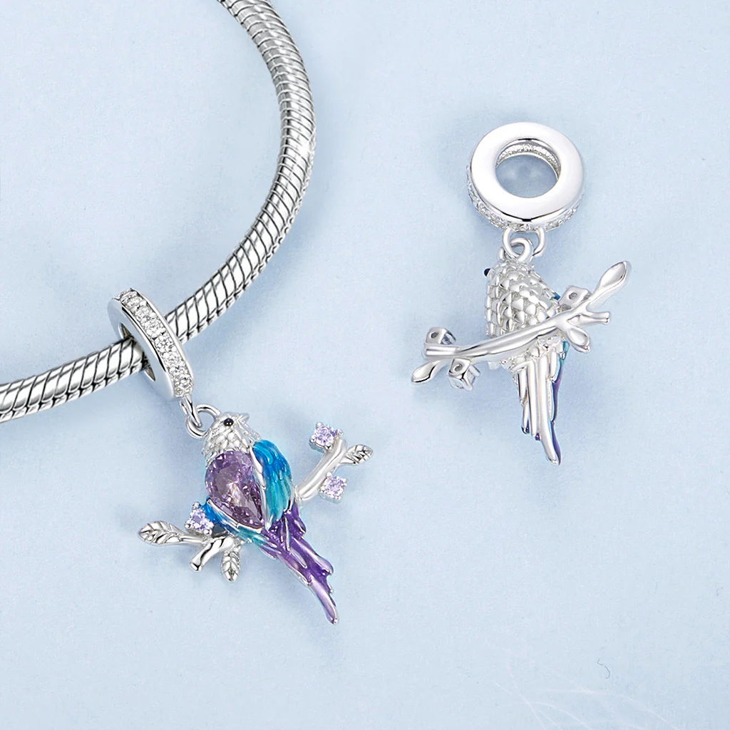 Gnoce Gradient Color Kingfisher Pendant Dangle Charm - Image 3