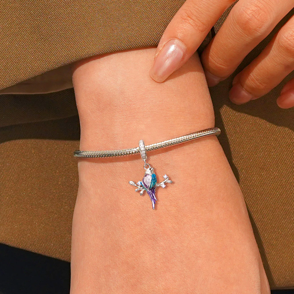 Gnoce Gradient Color Kingfisher Pendant Dangle Charm - Image 5
