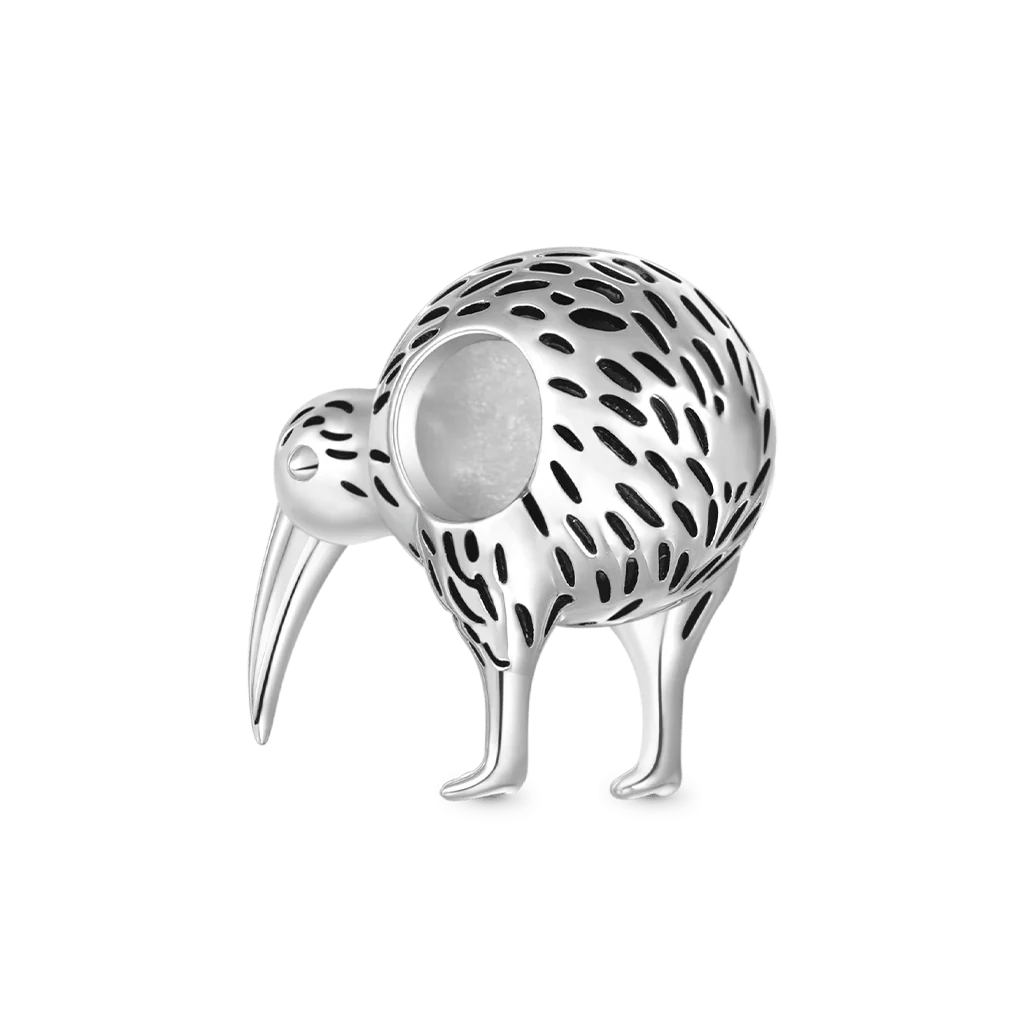 Gnoce Kiwi Bird Charm Platinum-plated Silver Blend - Image 2