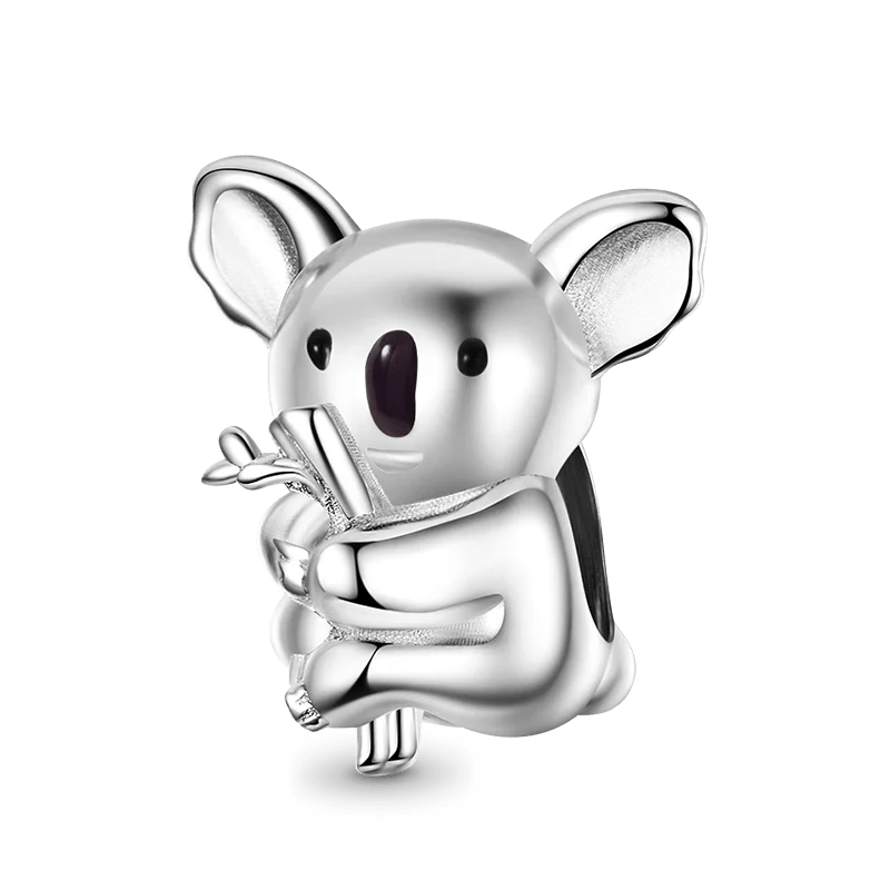 Koala on theTree Charm Bead Sterling Silver