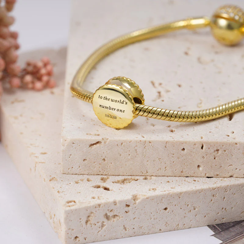 Koala Mother & Child Charm Bead Sterling Silver 18K Gold Plated Mother's Day Gift - Image 3