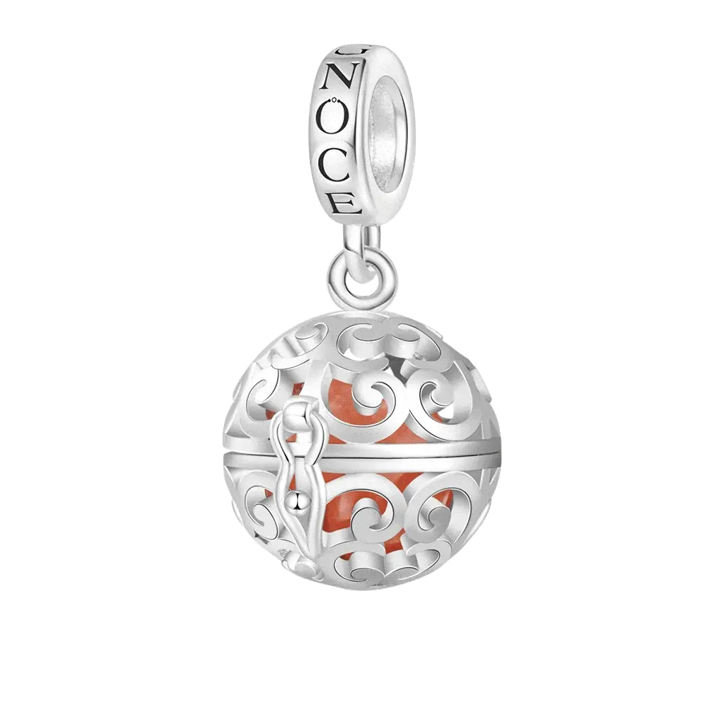 Gnoce Openable Lantern Glow-in-the-Dark Charm Platinum-plated Silver Blend