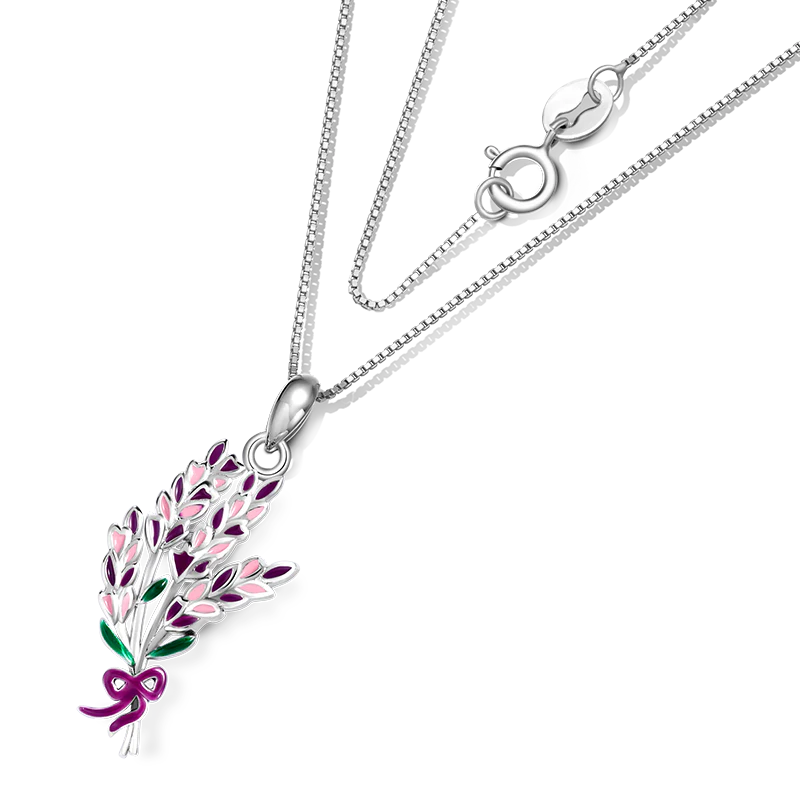 Gnoce Lavender Flower Necklace - Image 2