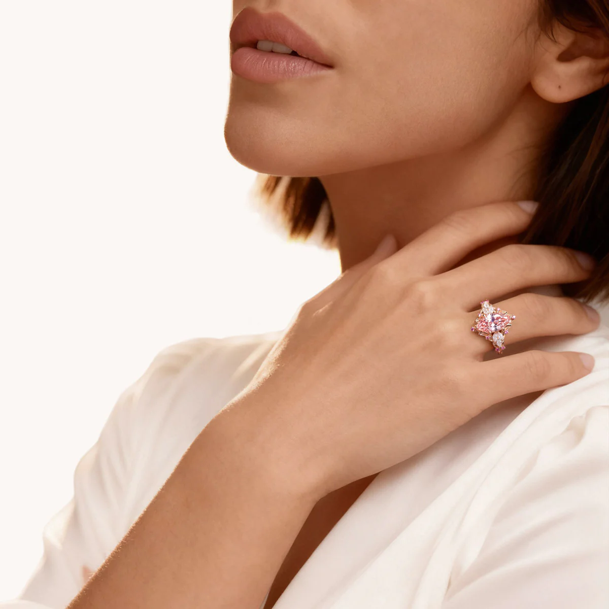 Gonce Nature-Inspired Leaf Marquise-Cut Engagement Ring - Image 3