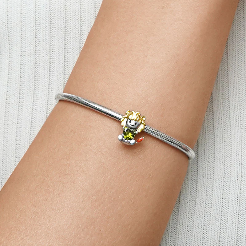 Gnoce Leo Zodiac Sign Embraces Heart Gem Charm - Image 4