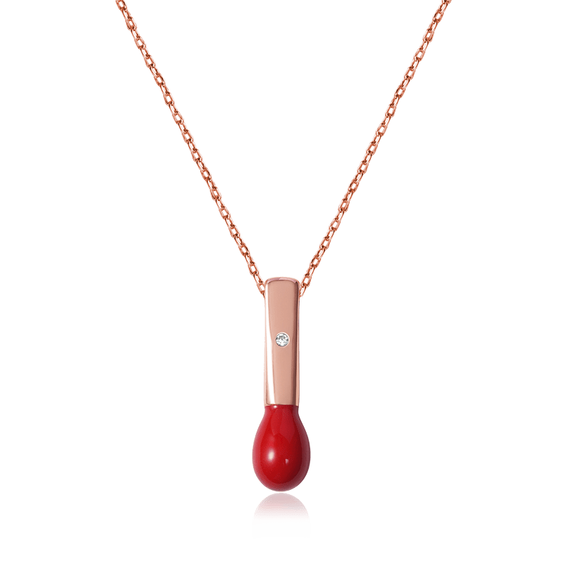 Gnoce Light of Hope Necklace Platinum-plated Silver Blend