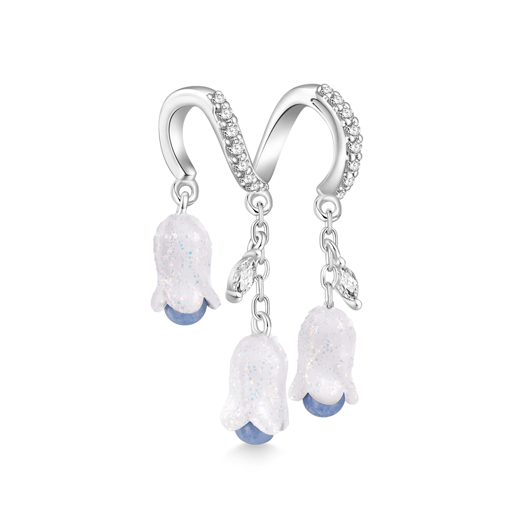 Gnoce Lily of the Valley Stamens Charm Platinum-plated Silver Blend - Image 2