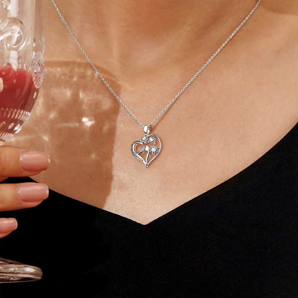 Gnoce Lily of the Valley Flower Necklace Platinum-plated Silver Blend - Image 5