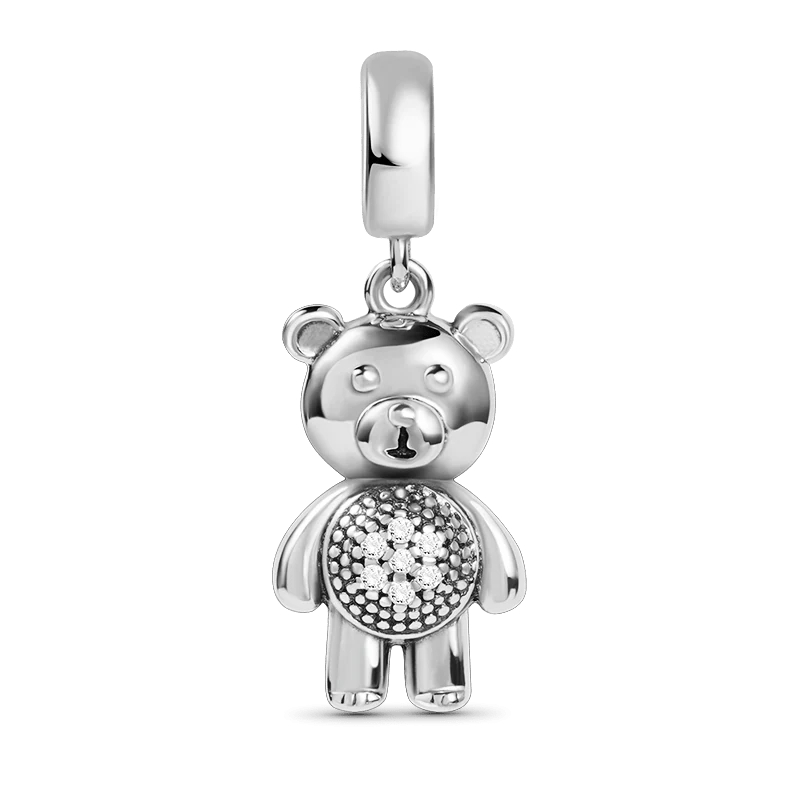 Little Bear Pendant Dangle Charm Sterling Silver
