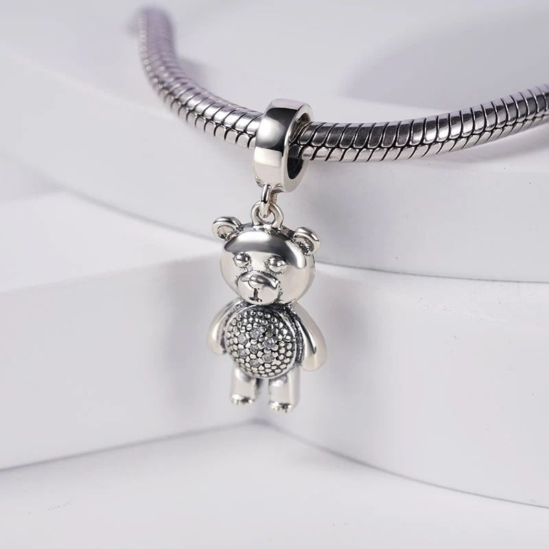 Little Bear Pendant Dangle Charm Sterling Silver - Image 2