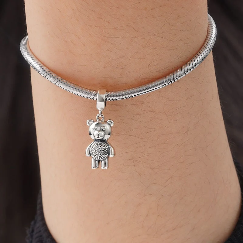 Little Bear Pendant Dangle Charm Sterling Silver - Image 3