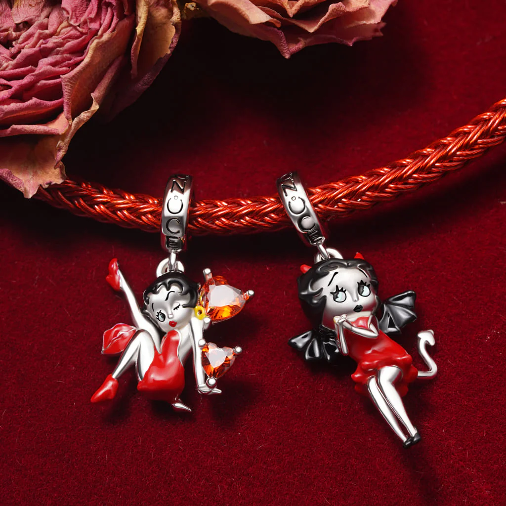 Gnoce Halloween Little Devil Betty Boop Pendant Dangle Charm - Image 3