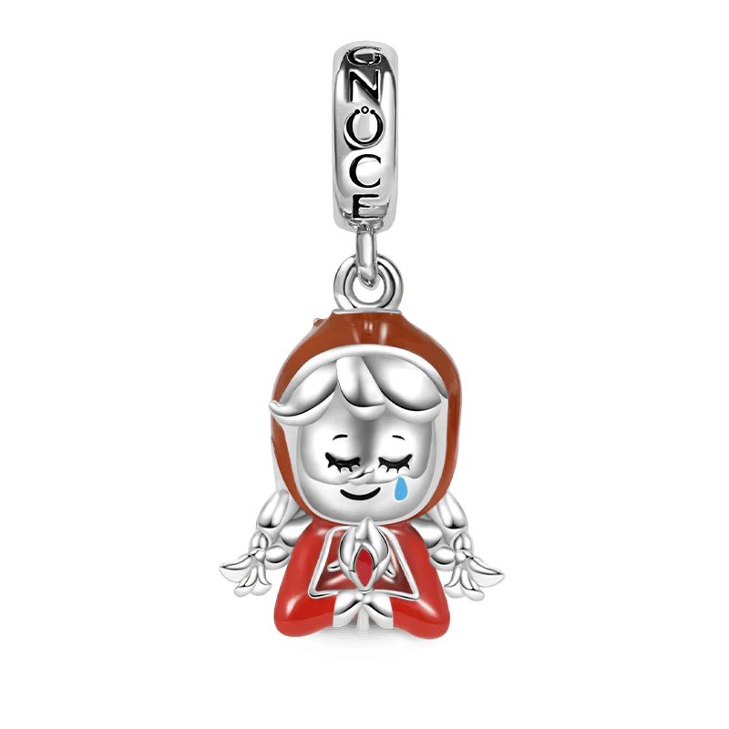 Gnoce A Little Match Girl Charm Platinum-plated Silver Blend