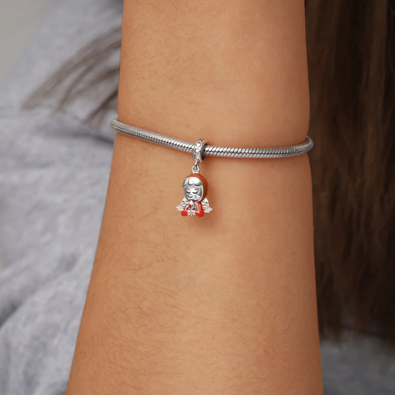 Gnoce A Little Match Girl Charm Platinum-plated Silver Blend - Image 4
