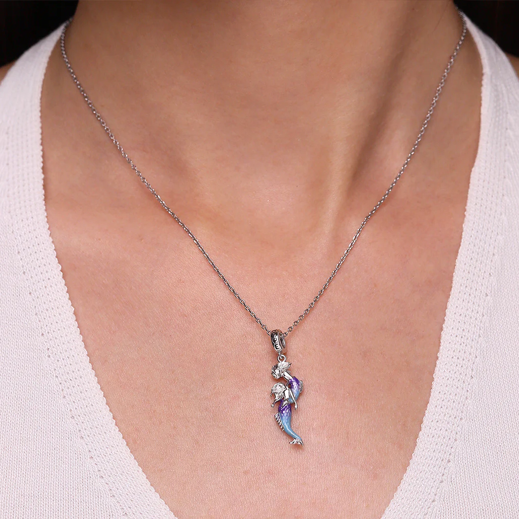 Gnoce Little Mermaid Sisters Pendant Dangle Charm - Image 5