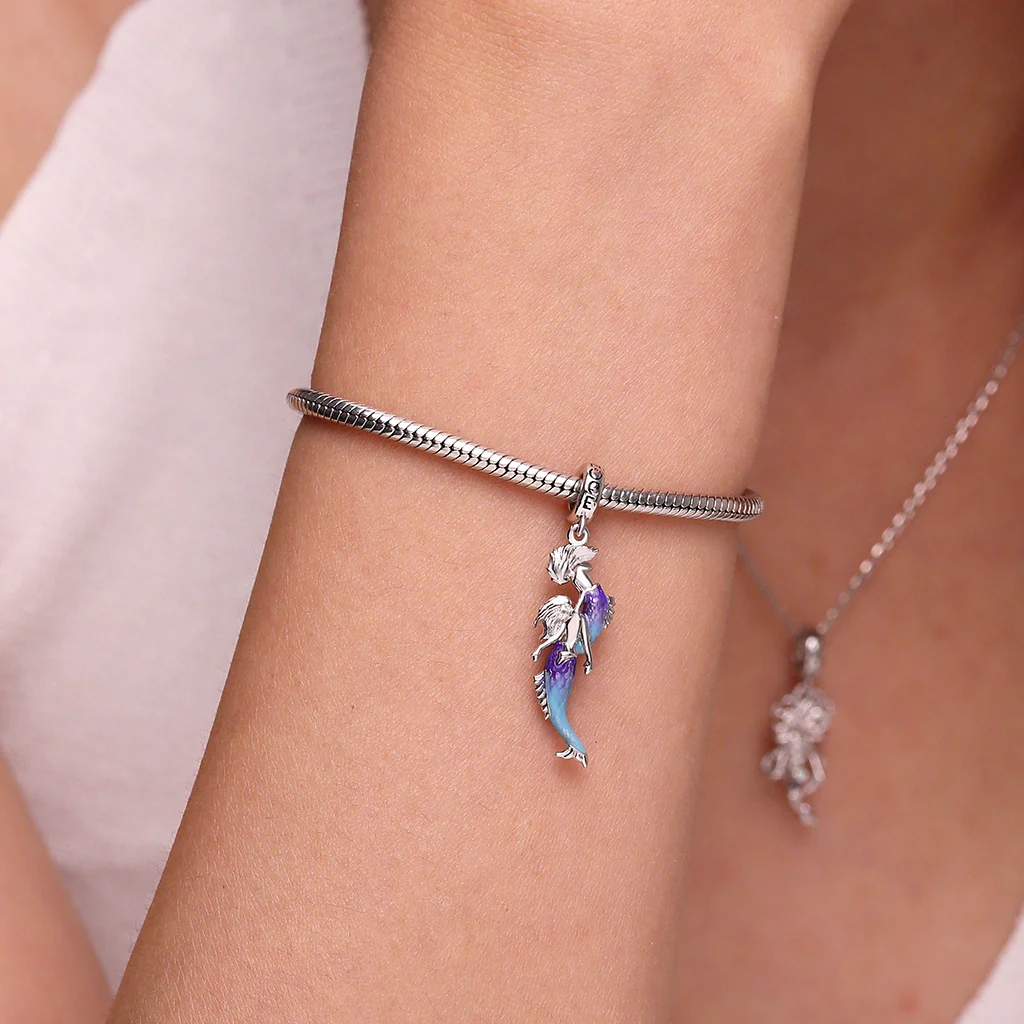 Gnoce Little Mermaid Sisters Pendant Dangle Charm - Image 6