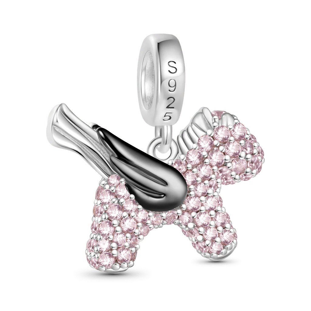 Gnoce Diamond Pave Little Pegasus Charm Platinum-plated Silver Blend - Image 2