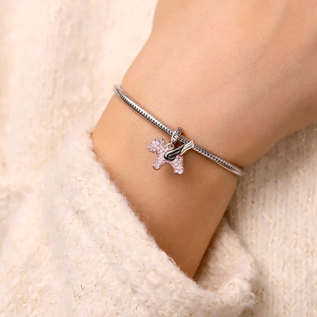 Gnoce Diamond Pave Little Pegasus Charm Platinum-plated Silver Blend - Image 7