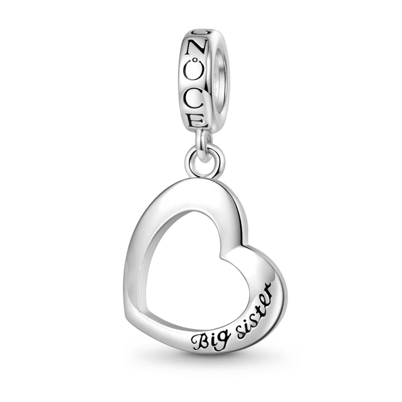 Gnoce Sisters Heart Charm Platinum-plated Silver Blend - Image 2