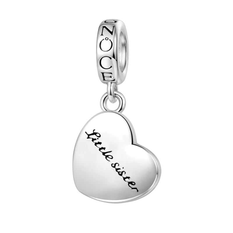 Gnoce Sisters Heart Charm Platinum-plated Silver Blend - Image 3