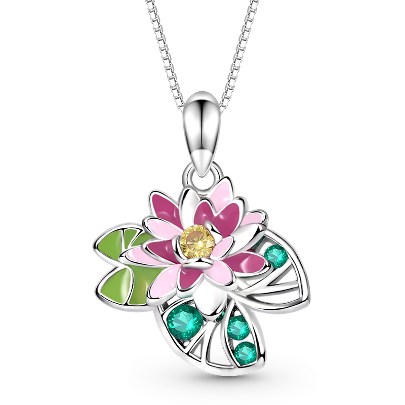 Gnoce Water Lotus flower Necklace