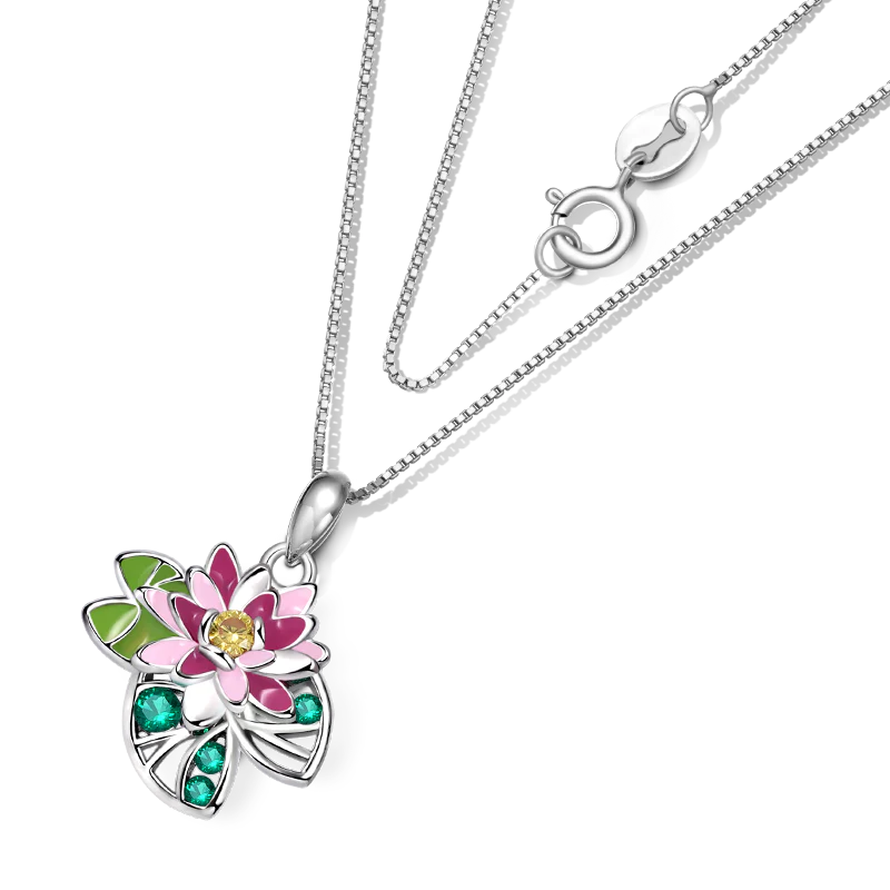 Gnoce Water Lotus flower Necklace - Image 2