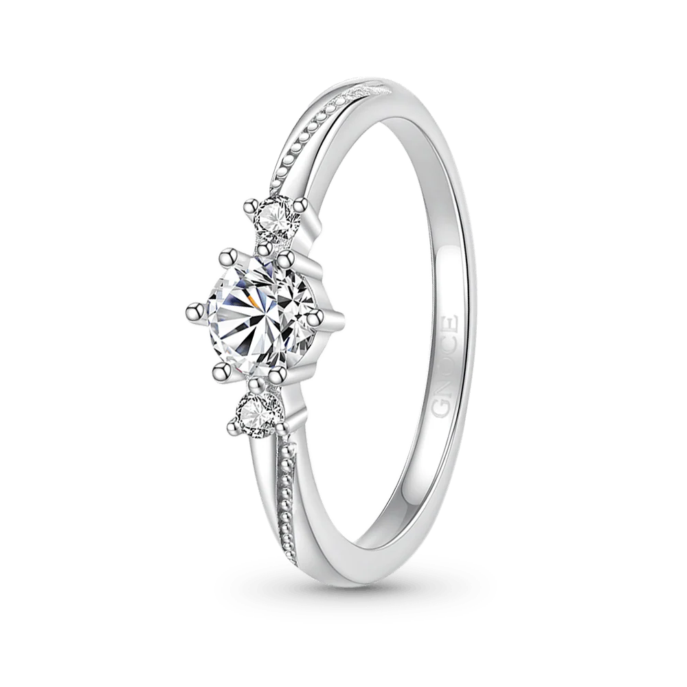 Gnoce Love At First Sight Women's Ring Platinum-plated Silver Blend