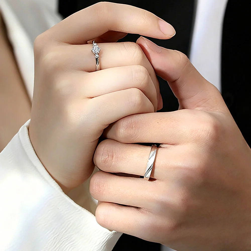 Gnoce Love At First Sight Women's Ring Platinum-plated Silver Blend - Image 3
