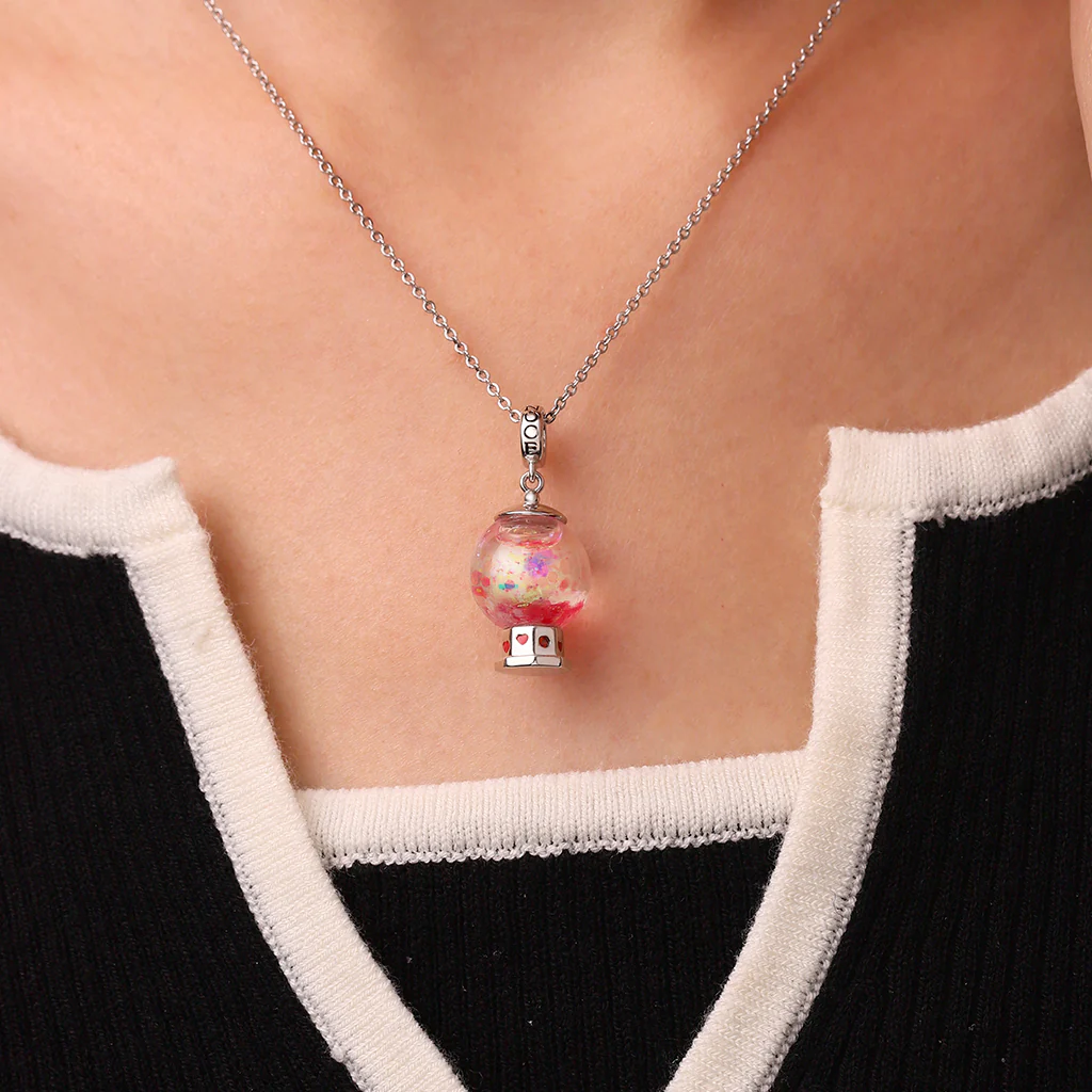 Gnoce Love Candy Machine Charm Platinum-plated Silver Blend - Image 5