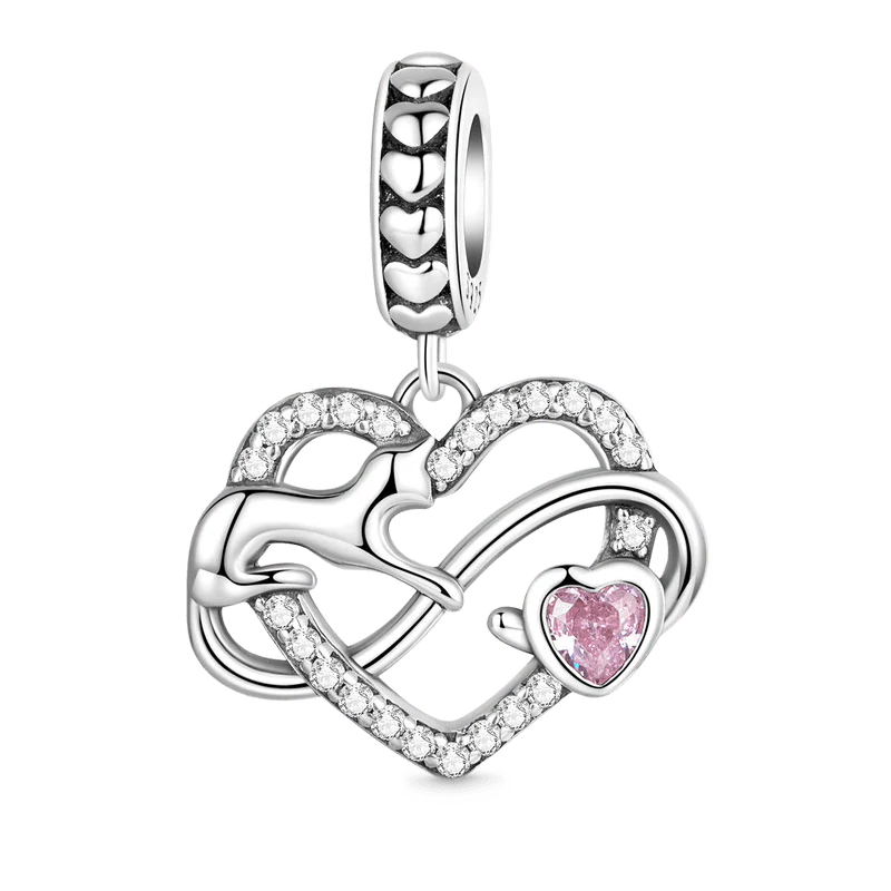 Gnoce Infinity Love Cat Pendant Dangle Charm