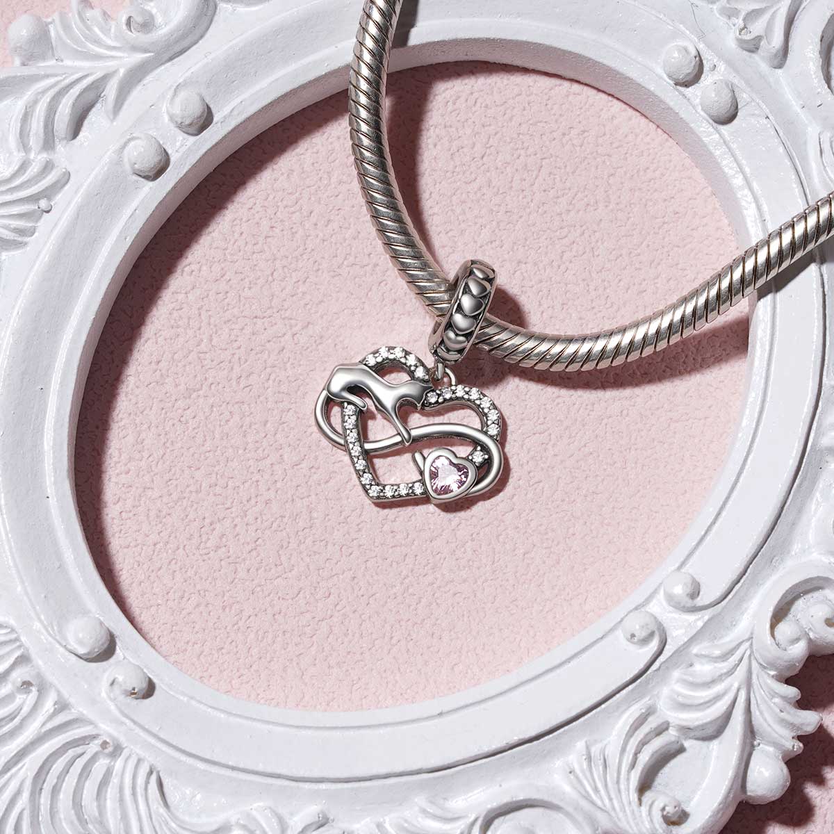 Gnoce Infinity Love Cat Pendant Dangle Charm - Image 2