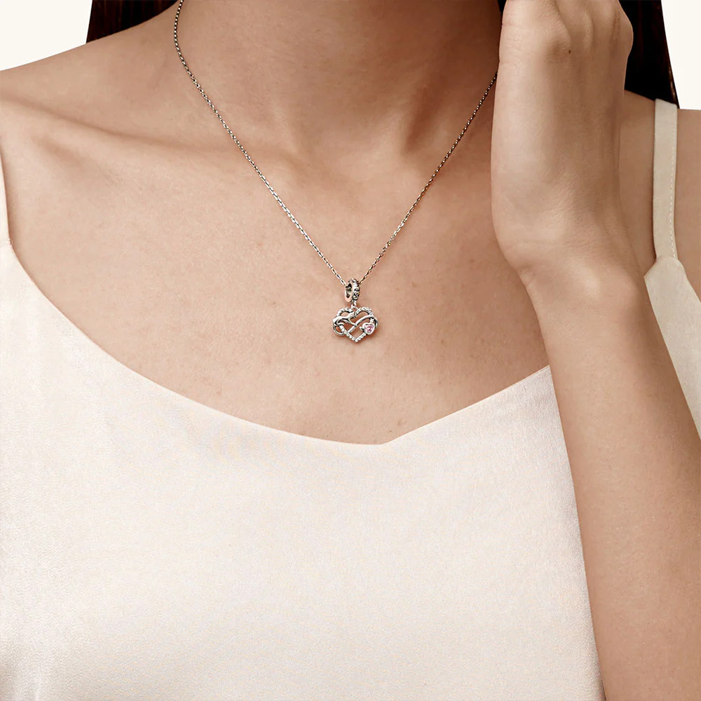 Gnoce Infinity Love Cat Pendant Dangle Charm - Image 6