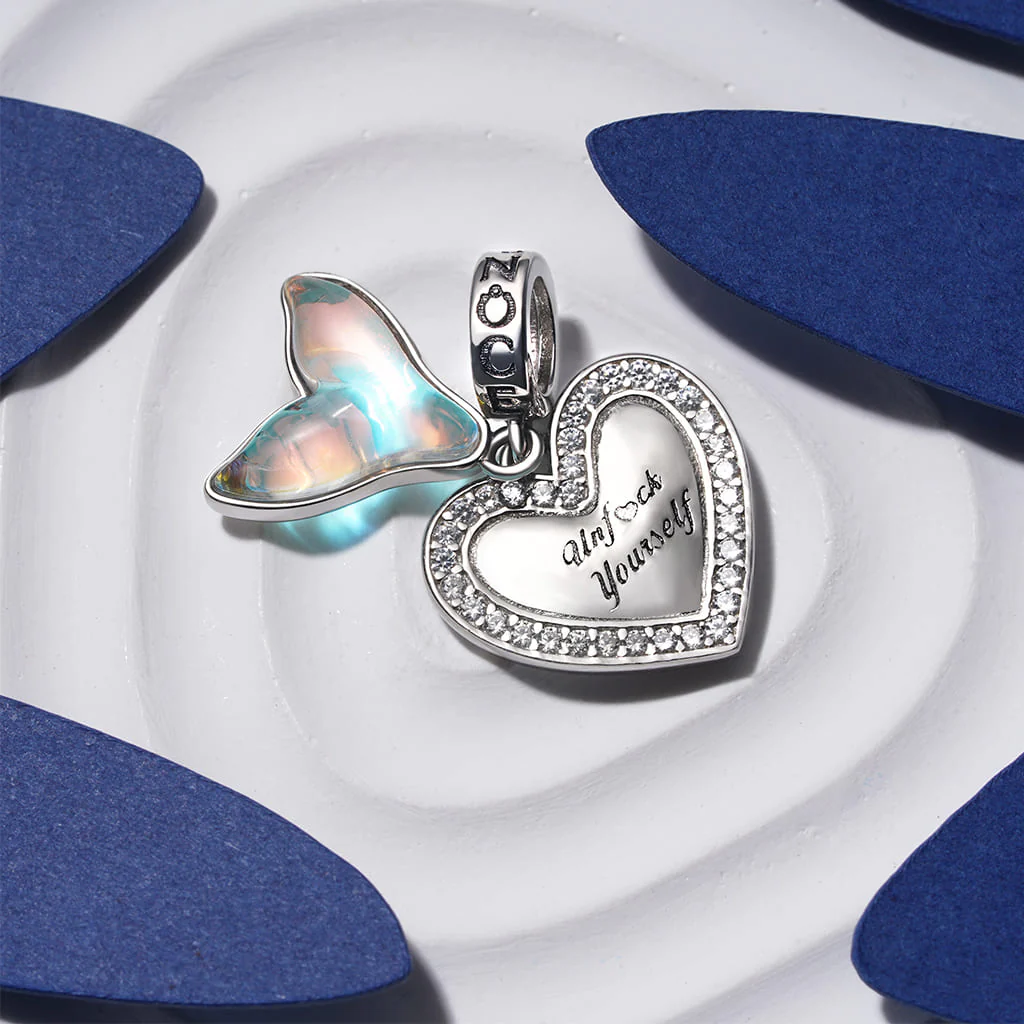 Gnoce "Unfack yourself" Love Fish Tail Pendant Dangle Charm - Image 3